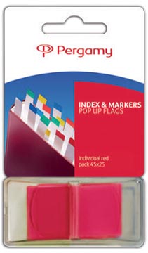 Index Pergamy 43x25mm rood