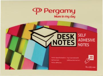 Memoblok Pergamy 76x101mm geel