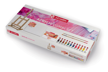 Acrylverf Talens artcreation expression set 12ml - doek + penselen + palet