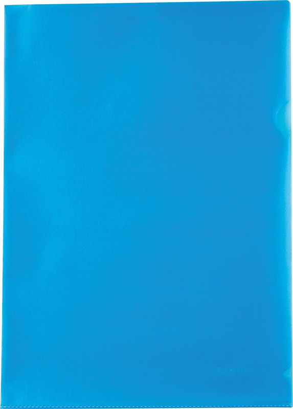 Zichtmap Pergamy PP A4 120 micron gekorreld transparant blauw (25)