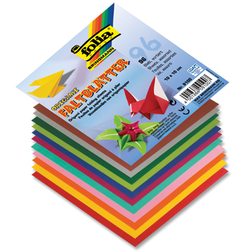 Vouwblaadjes Folia 10x10cm 80gr assorti (10)