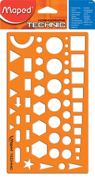 Tekensjabloon Maped diverse figuren blister