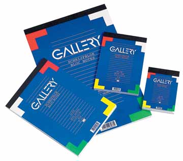 Schrijfblok Gallery 7,4X10,5cm A7 geruit 100vel