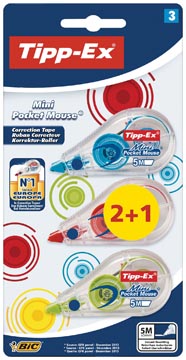 Correctieroller Tipp-ex mini pocket mouse fashion (2+1)