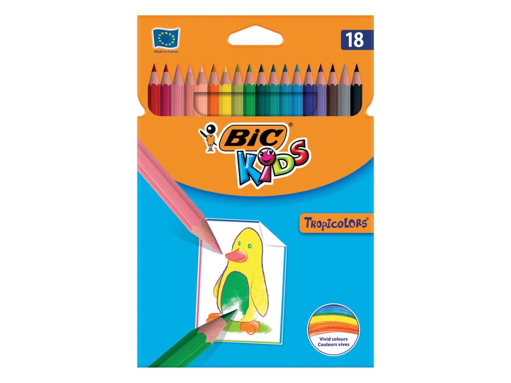 Kleurpotlood Bic Kids Tropicolors assorti (18)