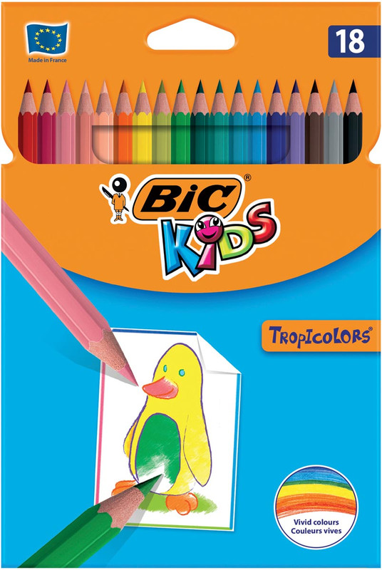 Kleurpotlood Bic Kids Tropicolors assorti (18)