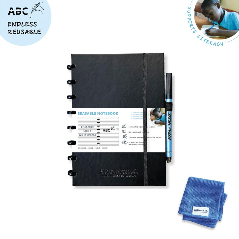 Schrift Correctbook Premium A5 gelijnd 40blz zwart