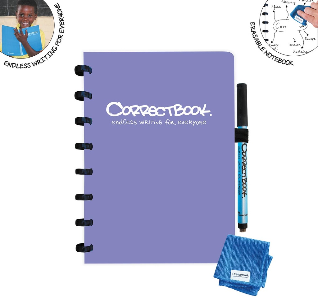 Schrift Correctbook Original A5 blanco 40blz paars