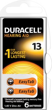 Hoortoestelbatterij Duracell DA13 blister (6)