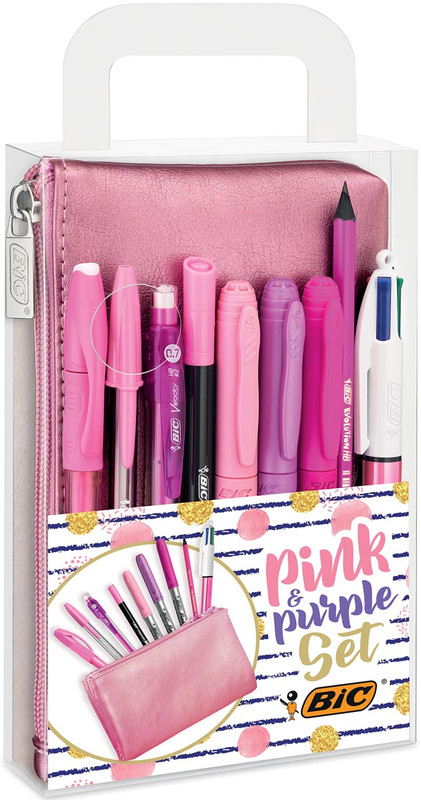 Schrijfset Bic Pink&Purple 10-delig