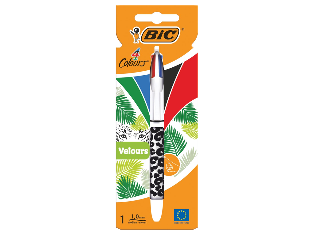 Balpen Bic 4 Colours Verlours blister