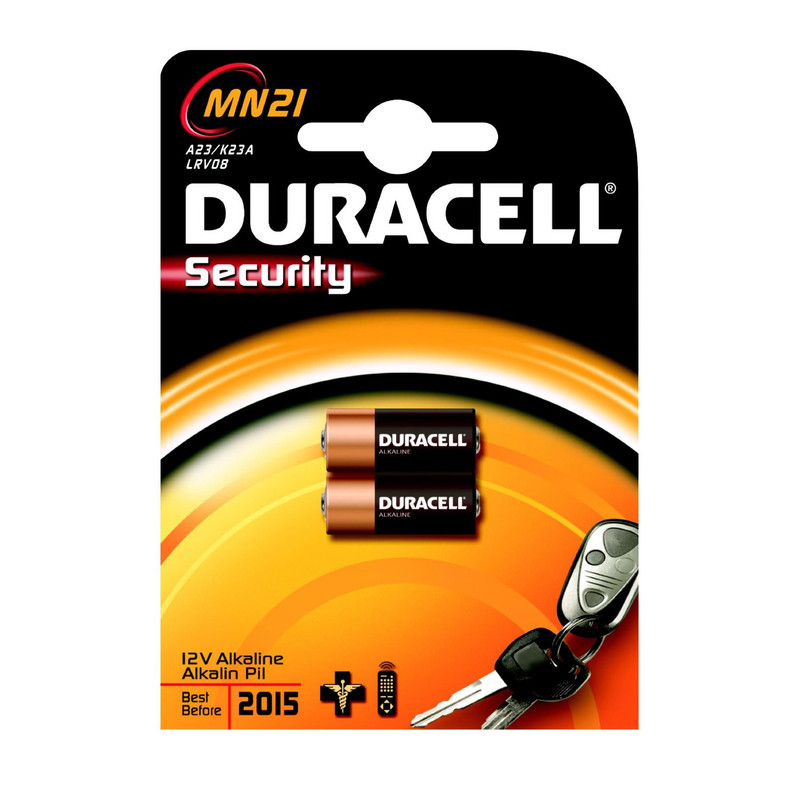 Batterij Duracell Security MN21 12v A23 (2)