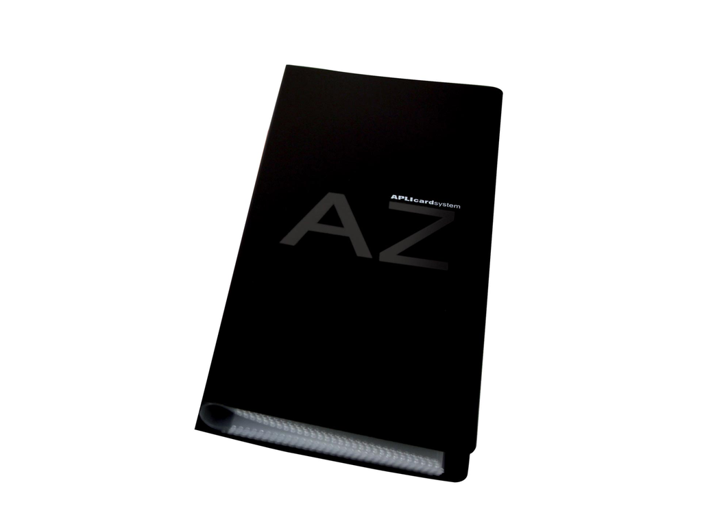Visitekaartenmap Apli PP 27,5x12cm voor 160 kaarten zwart
