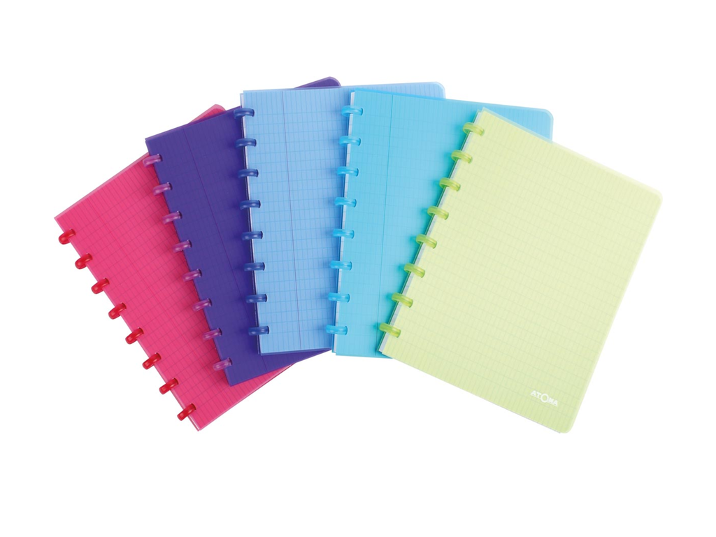 Schrift Atoma Trendy PP A5 commercieel geruit 144blz transparant assorti