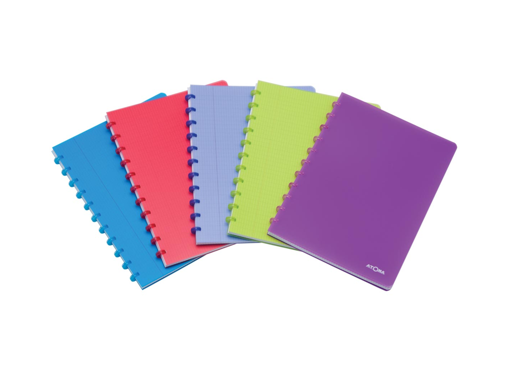 Schrift Atoma Trendy PP A4 geruit 144blz transparant assorti