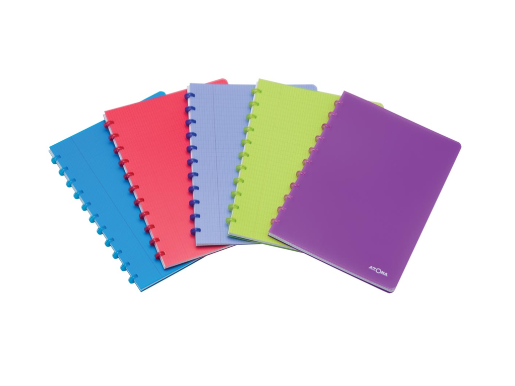 Schrift Atoma Trendy PP A4 commercieel geruit 144blz transparant assorti