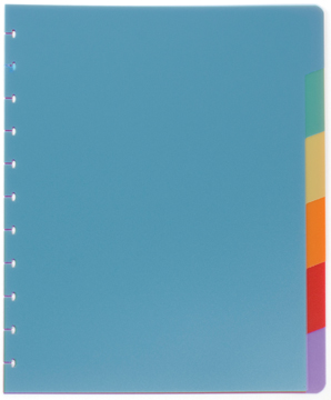 Tabbladen Atoma voor schrift PP A4 maxi 6 tabs assorti