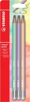 Potlood Stabilo Swano Pastel met gom HB assorti (6)