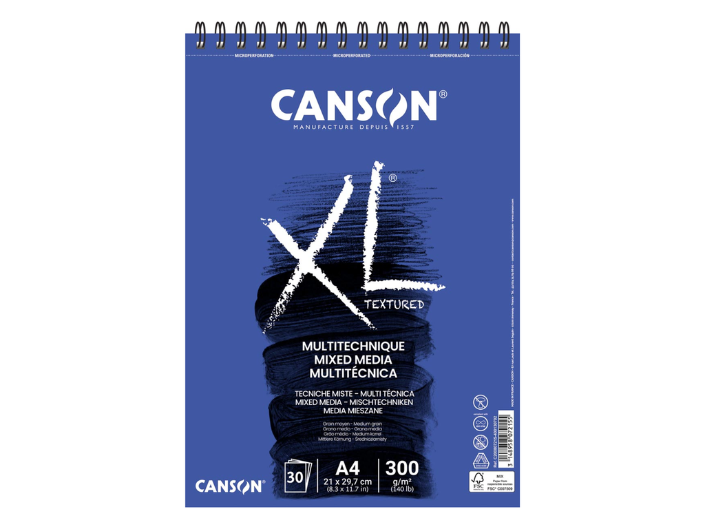 Tekenblok Canson XL Mix Media A4 300g 30vel
