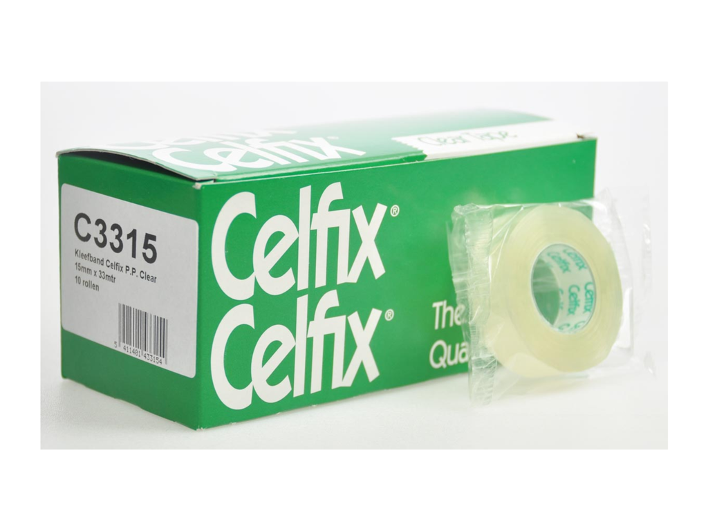 Plakband Celfix PP 15mmx33m voor kleine afroller