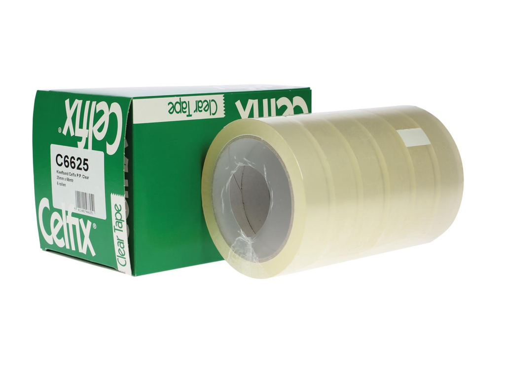 Plakband Celfix PP 25mmx66m voor grote afroller