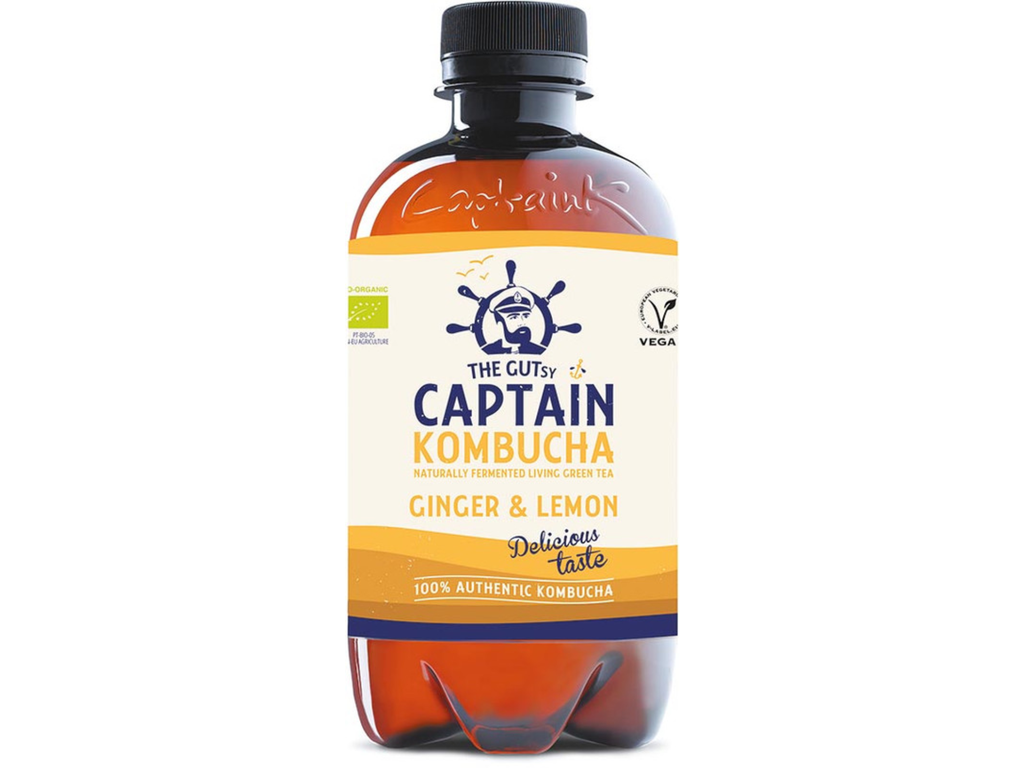 Frisdrank The Gusty Captain Kombucha Ginger&Lemon PET 40cl (12)