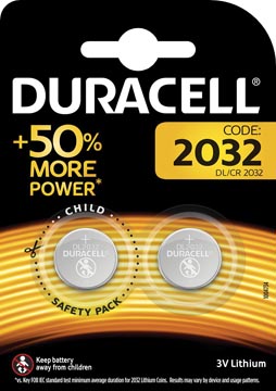 Knoopcelbatterij Duracell Electronics DL/CR2032 3V (2)