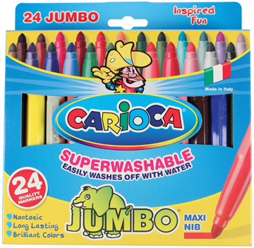 Viltstift Carioca Jumbo 6mm assorti (24)