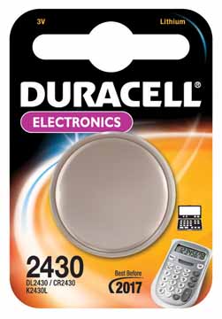 Knoopcelbatterij Duracell CR2430 3V