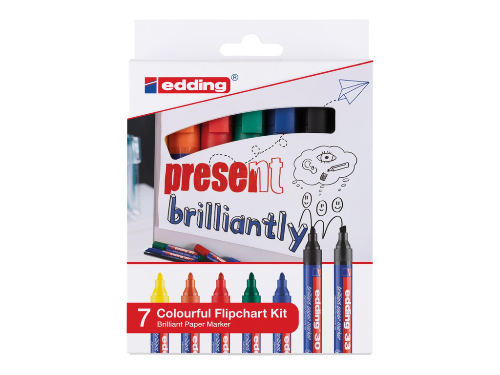 Flipchartmarker Edding Brilliant Paper assorti (7)