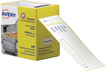 Etiketten Avery 98x40mm voor voedingscodering wit (300)