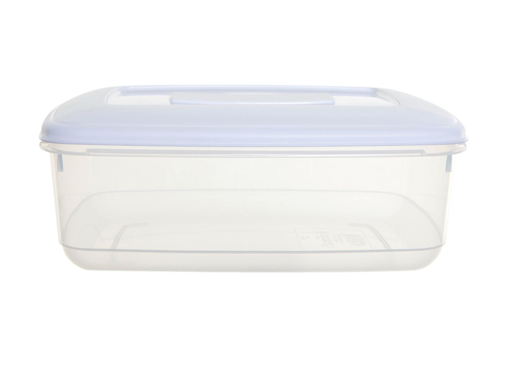 Vershouddoos Whitefurze rechthoekig 4l transparant met wit deksel