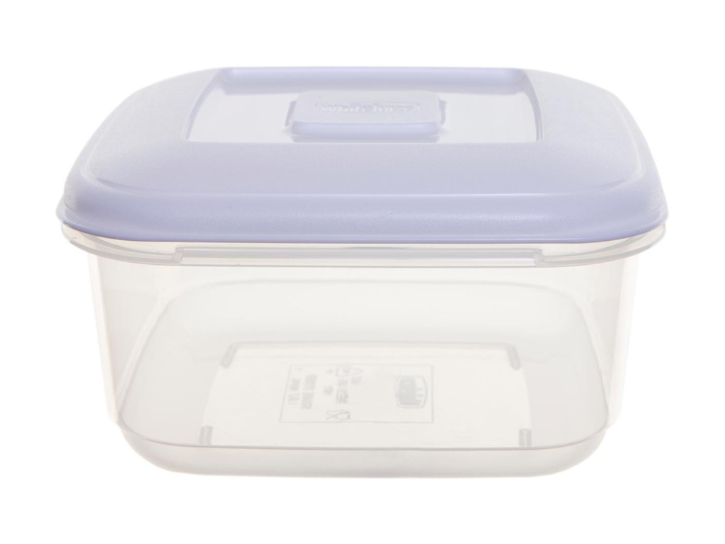 Vershouddoos Whitefurze vierkant 1,6l transparant met wit deksel