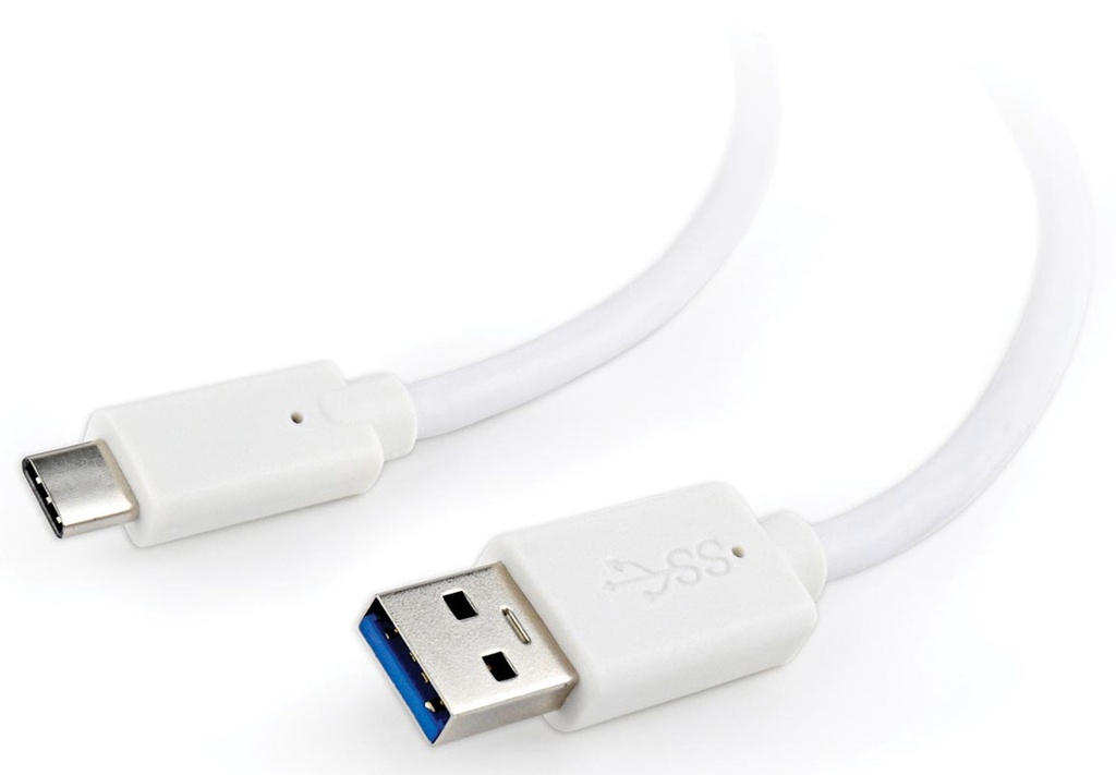 Laad- en datakabel Cablexpert USB 3.0 A-stekker/USB 3.1 C-stekker 1,8m wit