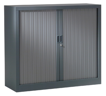 Roldeurkast H: 136x120x43cm (hxbxd) antraciet