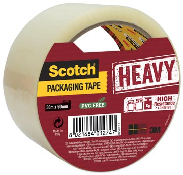 Verpakkingstape Scotch Heavy 50mmx50m transparant