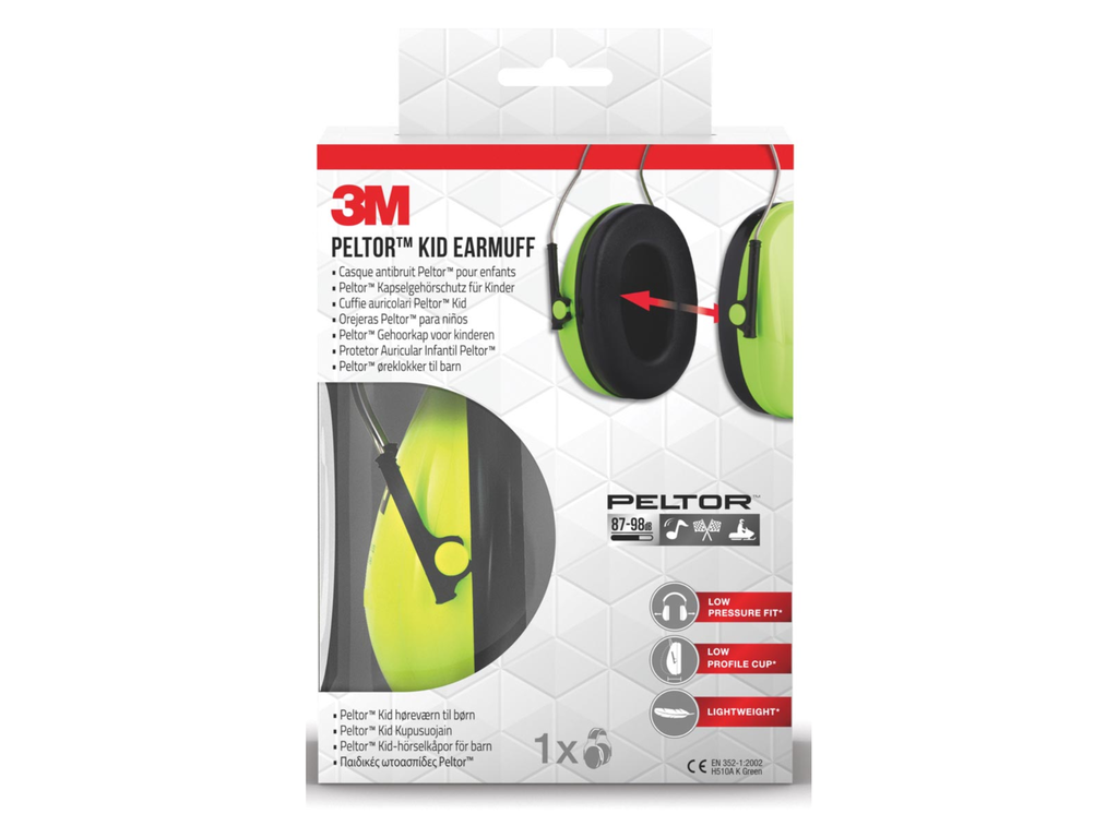 Gehoorkap 3M Peltor Kid groen