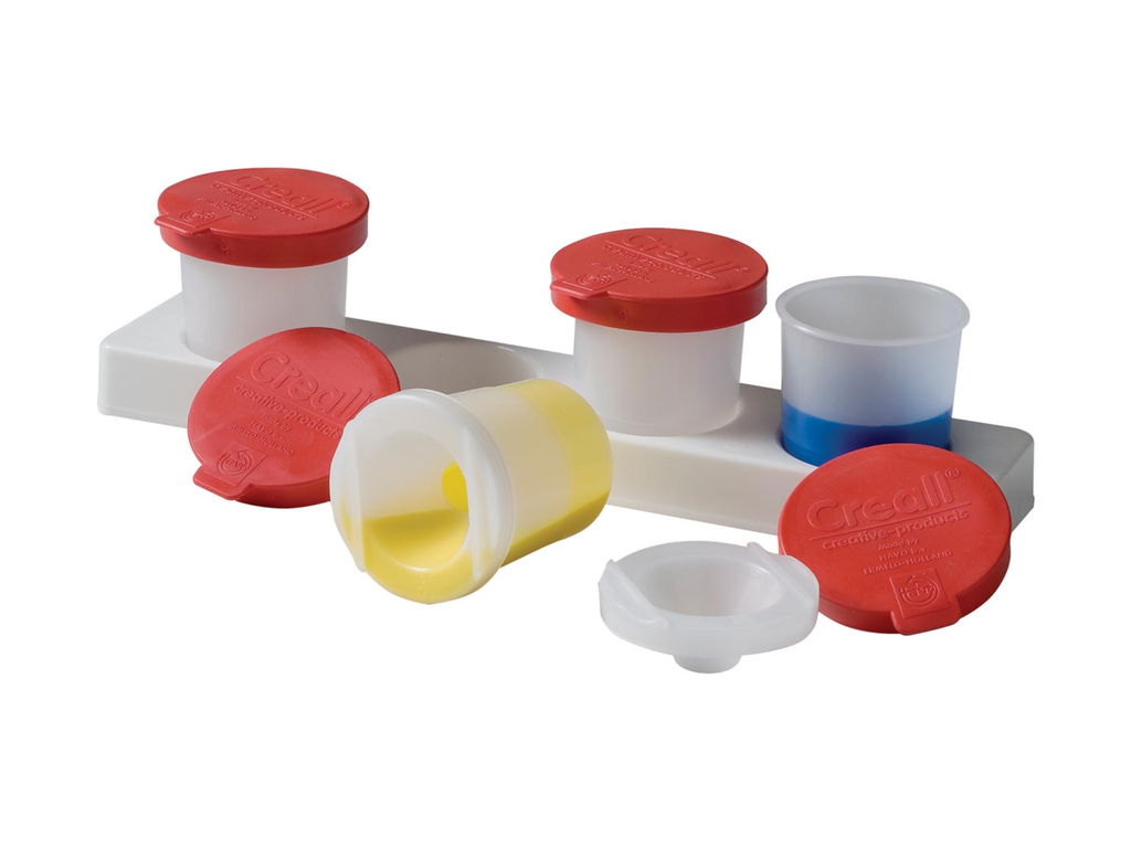 Antiknoeipot Creall verf kunststof 320ml transparant/rood (4)
