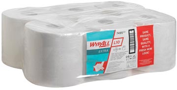 Reinigingsdoek Wypall L10 venterfeed 1-laags 525vel wit (6)