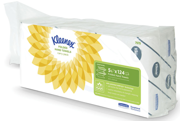 Handdoeken Kleenex 2-laags interfold wit 124 vel (5)