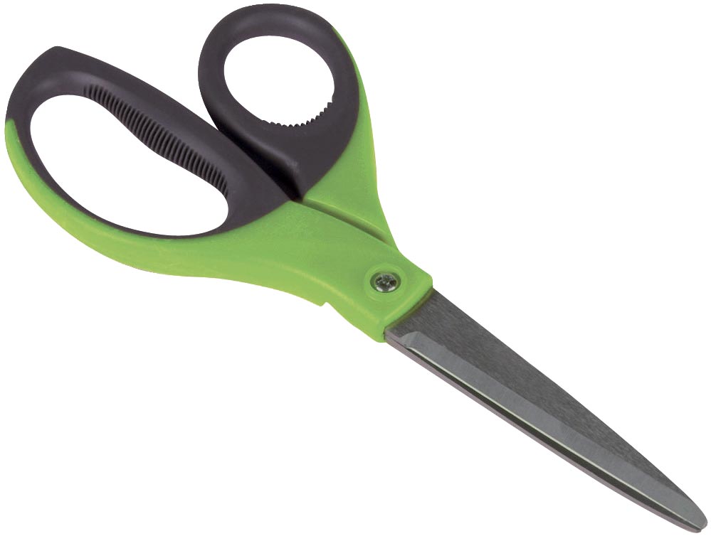 Schaar Q-Connect 21cm groen/grijs (30283A)