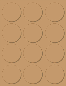 Etiketten Avery Product 12 etik/bl Ø60mm kraft (20)