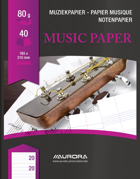 Muziekschrift Bur-O-Class 16,5x21cm 40blz 80gr