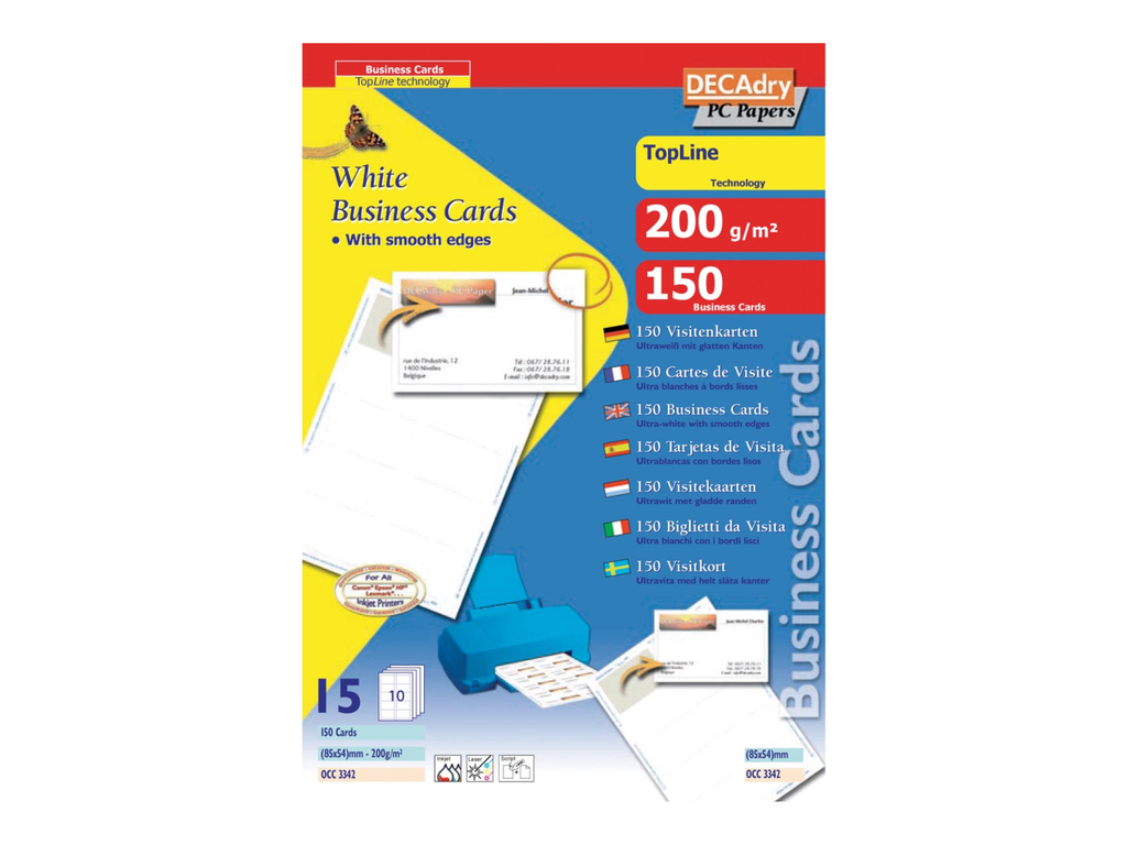 Visitekaarten Decadry TopLine 85x54mm 200g 10/bl (15)