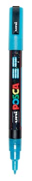 Paintmarker Uni-ball Posca ronde punt 1,5mm glitter lichtblauw