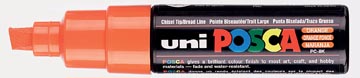 Paintmarker Uni-ball Posca schuine punt 8mm oranje