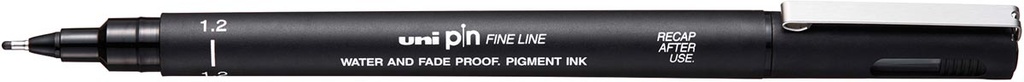 Fineliner Uni-Ball Pin 1.2mm zwart