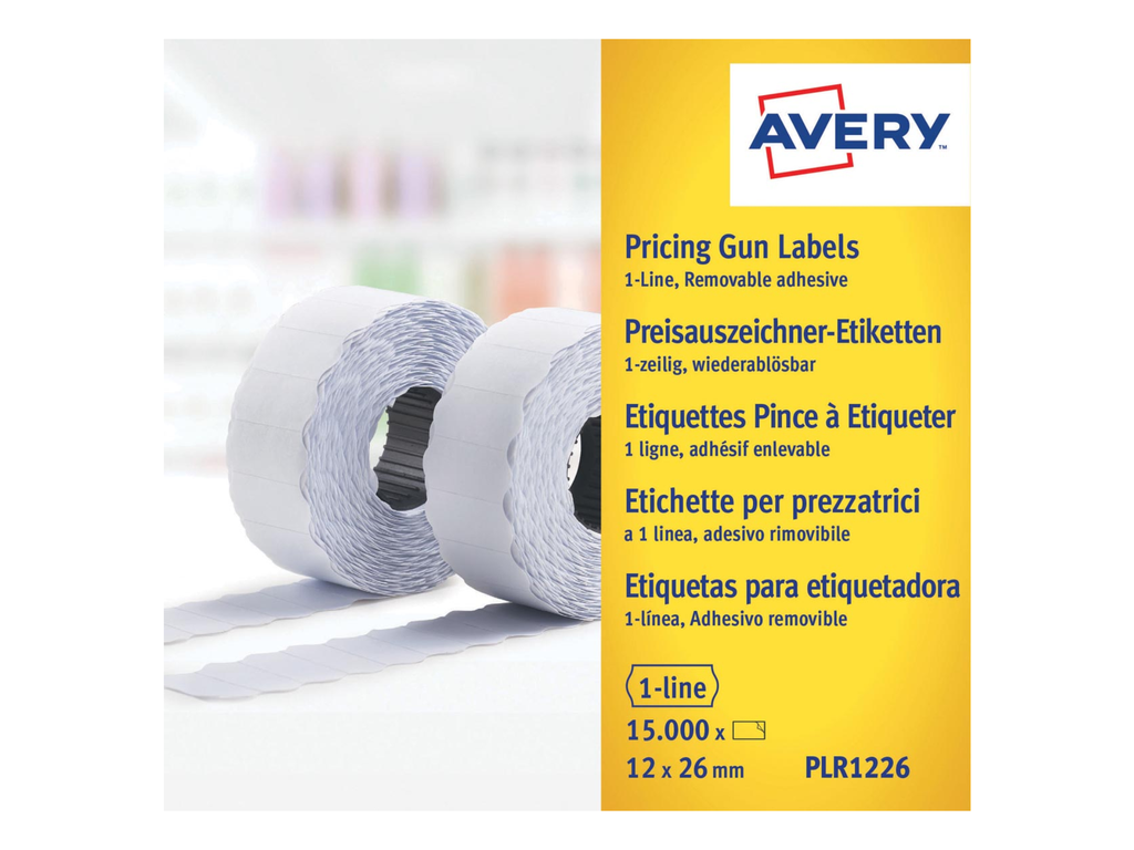 Etiketten Avery Prijstang afneembaar 12x26mm 1.500 etik/rol wit (10)