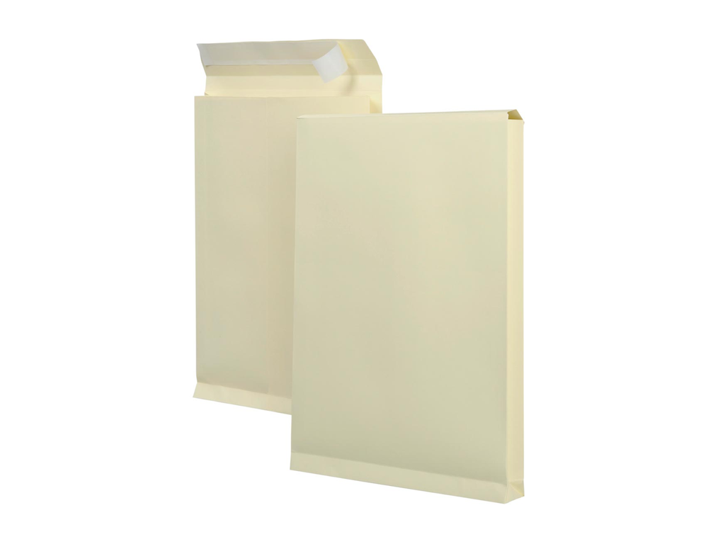 Zakomslag met balg Bong 229x324x38mm + strip crème (125)
