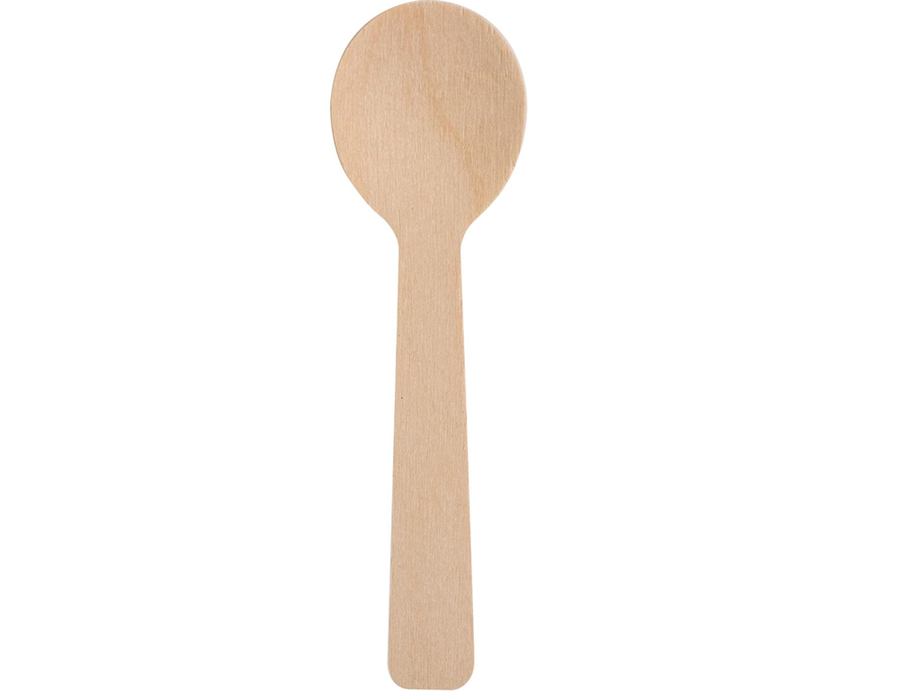 Koffielepel uit gecoat hout 96mm (100)